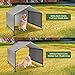 Hundehütte Outdoor für Kleine bis Große Hunde, 120x120x100 cm, Wasserdicht Hundezelt mit Rückentür und künstlichen Weinreben, Sonnenschutz Hundeliege mit Dach für Hühner, Katzen, Farbe in Grau