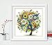 eGoodn Stamped Cross Stitch Embroidery Kits Printed Pattern - Happy Tree 11ct Fabric 18.1 inches by 18.1 inches, Cross-Stitching DIY Needlework, No Frame