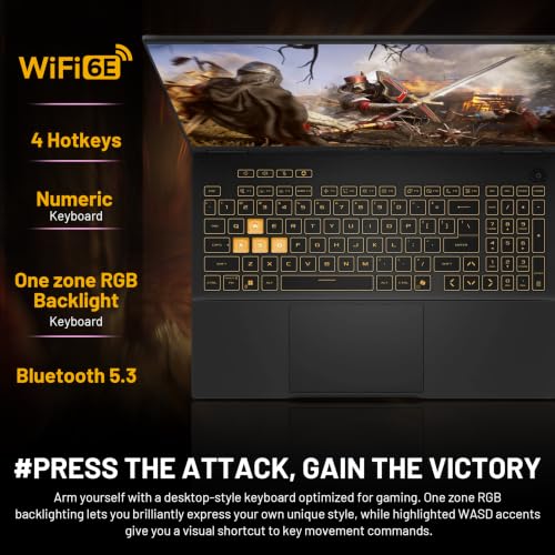 Image of ASUS TUF F16 16 inch FHD+ 165Hz Gaming Laptop, Intel Core i7-14650HX, 64GB RAM, 3TB Storage (2TB SSD+1TB Docking Station Set), GeForce RTX 5060 8GB GDDR7, RGB Backlit Keyboard, Windows 11 Pro, Jaeger Gray