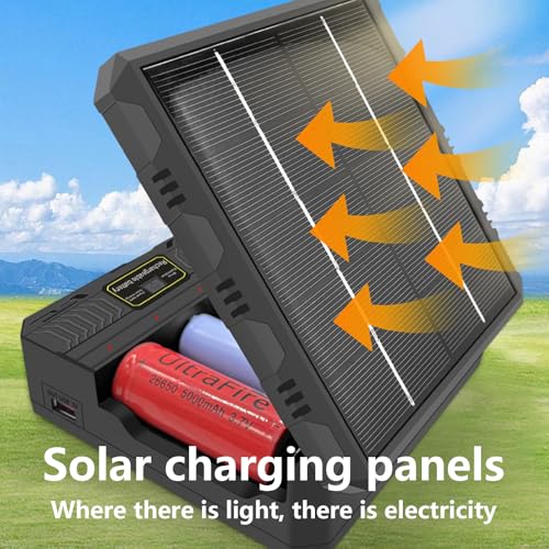 Image of USB C Solar Battery Charging Adapter 4 Slot Case Battery Charging Case for 26650 /21700 /18650 /18500 /16340 Type C Interface 4-Slot Outdoor Charger