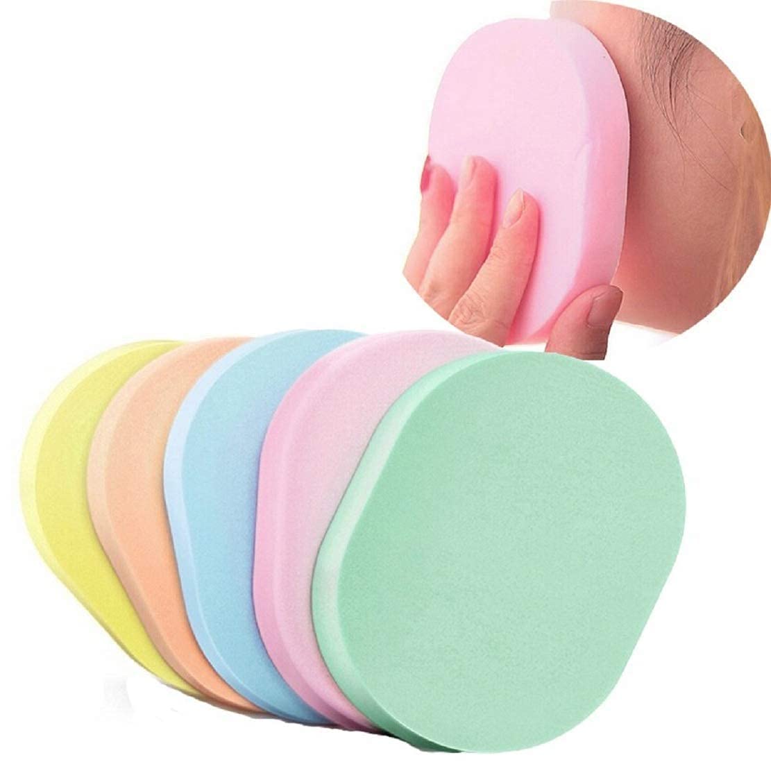 Pinner Facial Cleaning Wash Puff Sponge | Makeup Washing Pad Deep Cleansing | Exfoliating Facial Sponge | Assorted Color | sponge set of 6-picture-14