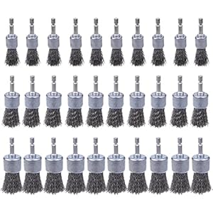 Rocaris 30 Stück Stahldraht-Stiftbürste Set
