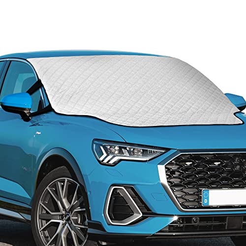 EcoNour PEVA Magnetic Car Windshield Covers for Winter | Four-Layered Car Windshield Snow Cover for Ice and Snow Protection | Car Cover Waterproof All Weather Protection | Standard (62 x 48 inches)