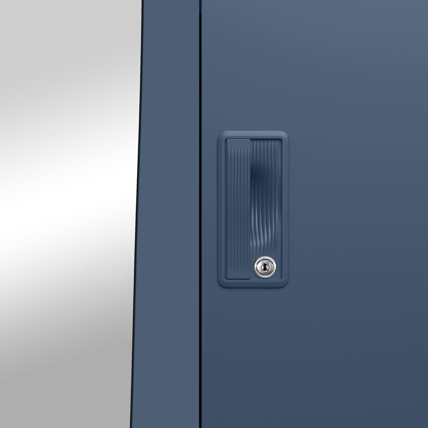 GODREJ INTERIO Slimline 2-Door Steel Almirah with Plain Mirror (Blue Fusion), 1-Year Warranty, 1 Locker