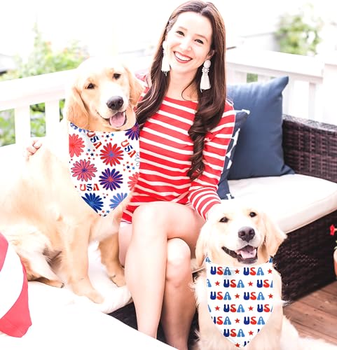 4th-of-July-Dog-Bandanas-2-Pack-Reversible-Stars-USA-Flowers-Scarfs-for-Boy-and-Girl-I-Love-USA-Pet-Scarves-for-Independence-Day-Bandanas-Bulk-for-Small-Medium-Large-Dogs-4th-of-July-X-Large - Cucciolini Doodles   4th-of-July-Dog-Bandanas-2-Pack-Reversible-Stars-USA-Flowers-Scarfs-for-Boy-and-Girl-I-Love-USA-Pet-Scarves-for-Independence-Day-Bandanas-Bulk-for-Small-Medium-Large-Dogs-4th-of-July-X-Large