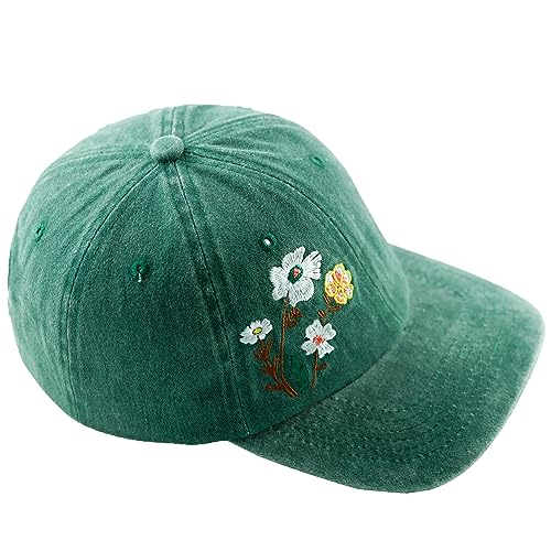 Gorra de béisbol bordada verde talla única miniatura 6