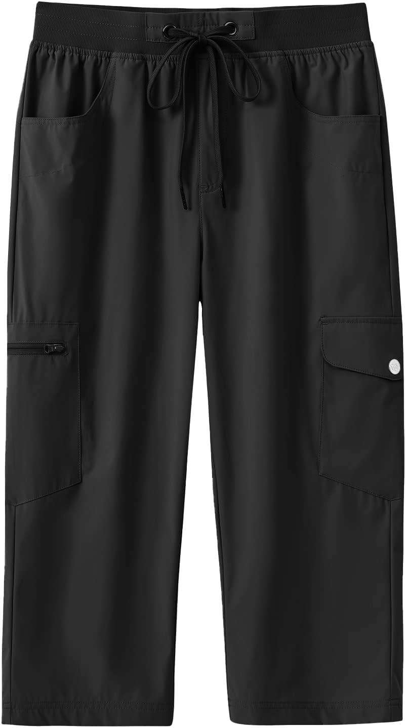 MoFiz Capri Pants for Women Lightweight Ice Cool Capris for Women Casual Summer Trip Loose Shorts with Zipper Pockets - Image 8