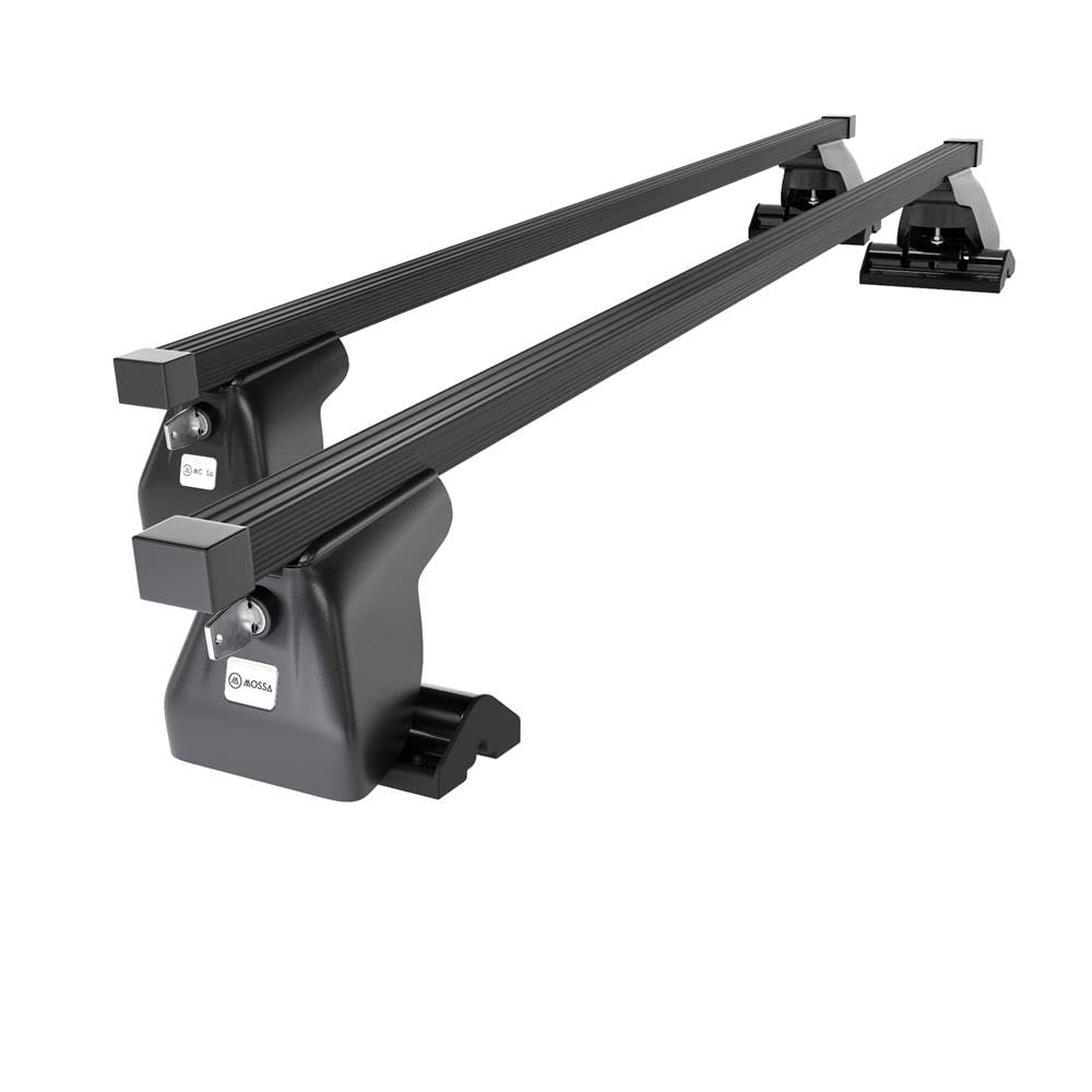 Mossa Barras de Techo Acero aptas para VW Crafter I (2006-2016) Negro | Furgoneta - perfil en T