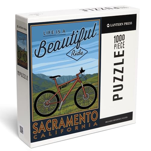 Lantern Press Sacramento Mountain Bike Scene Puzzle 1000 pcs