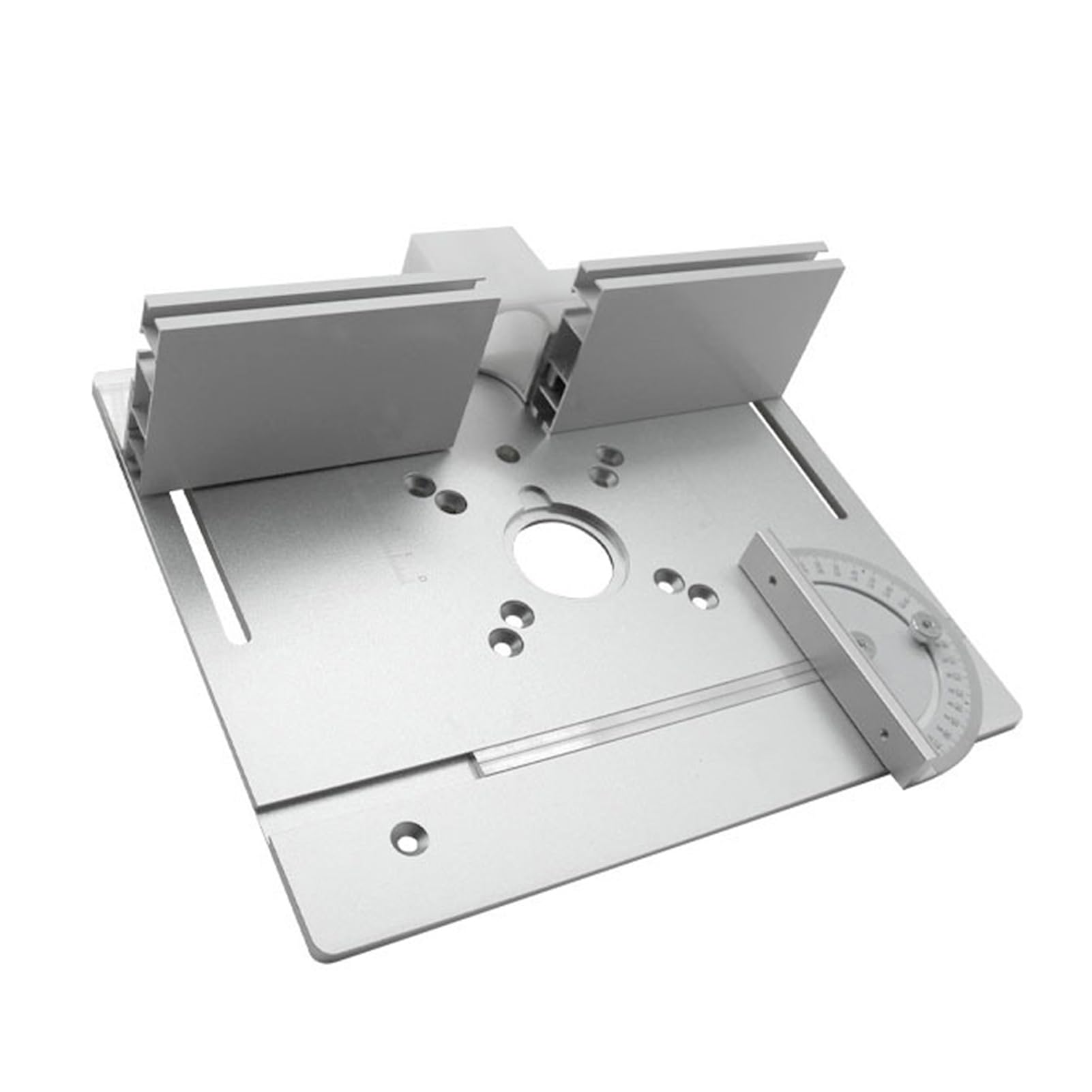 Akozon Płytka Wkładka Stołu Routera Zestaw 4 Sztuk ze Stopu Aluminium do Frezowania Drewna Przycinanie Grawerowanie 240x200mm Pasuje do Większości Stołów Routerów (Zestaw 3)