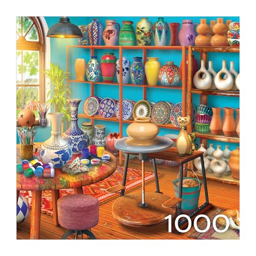 Image of RoseArt - Hobby Haven - Pottery Studio - 1000 Piece Jigsaw Puzzle for Adults