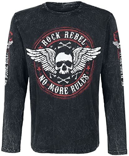 Rock Rebel by EMP Rock and Roll Dreams Come Through Hombre Camiseta Manga Larga Negro XXL Cover