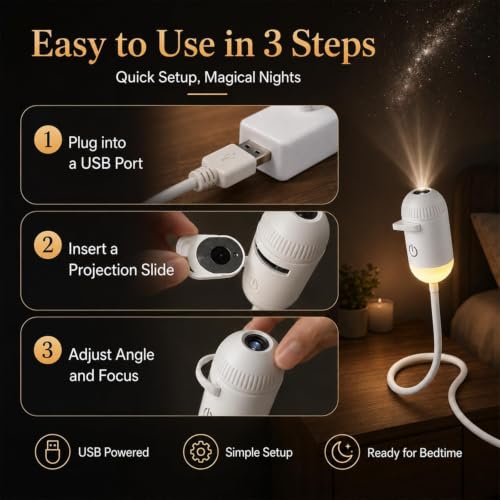 KNH MART Store KNH MART 3-in-1 Galaxy Projector Night Light - Image 4