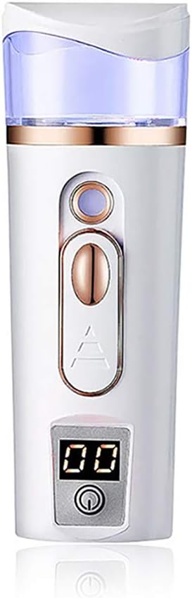 Nano Mini Face Steamer,Handige Mist Spray,Facial Steamer Sprayer, Nano Mister Luchtbevochtiger voor Gezicht Hydratatie/Koel/Huidverzorging/SPA/Diepe Reiniging 30ml Wit
