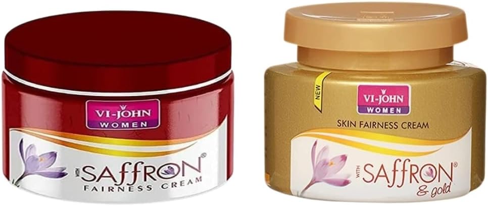 Advanced & Gold Saffron Fairness Cream for Uneven Skin Tone 50 gm Each (Pack of 2)
