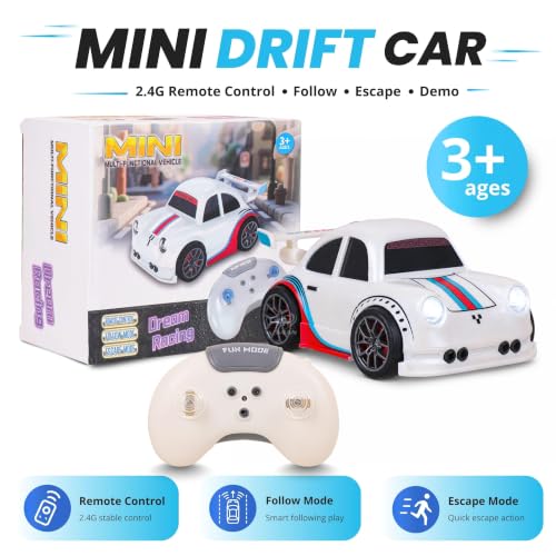 PN AVAN RC Drift Car with LED Lights 2.4GHz, White - Image 3