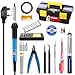 Price comparison product image TABIGER Soldering Iron Kit, Upgraded 21-in-1 Soldering Iron Welding Set with 5pcs Extra Tips, Desoldering Pump, Soldering Iron Stand, Tin Wire, Flux, Wire Cutter, Tweezers, Screwdriver, Tool Case