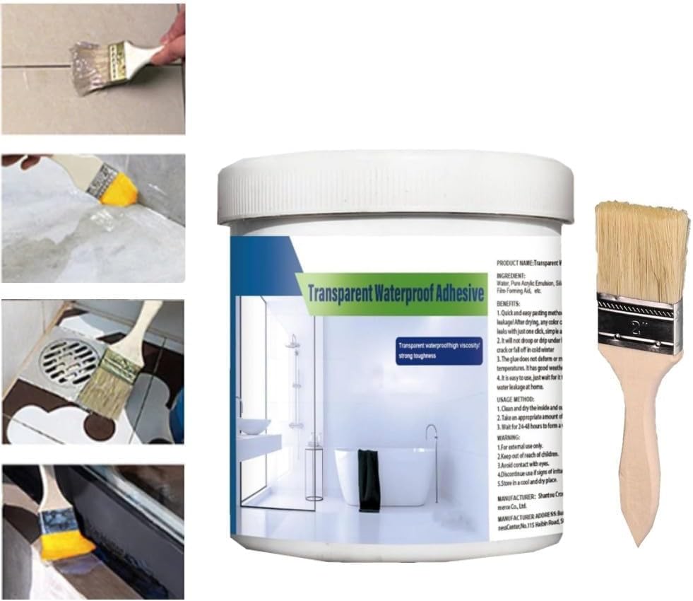 Transparent Waterproof Coating, Insulating Sealant, Liquid Adhesive, Super Strong Invisible Anti-Leakage Agent, Long Lasting Coating Repair Seal (100G)