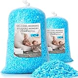 Jecqbor Bean Bag Filler, 10lbs Shredded Memory Foam Filling, Soft Pillow Stuffing Bean Bag Refill Foam for Couch, Cushion, Stuffed Animals, Dog Bed, Arts Crafts