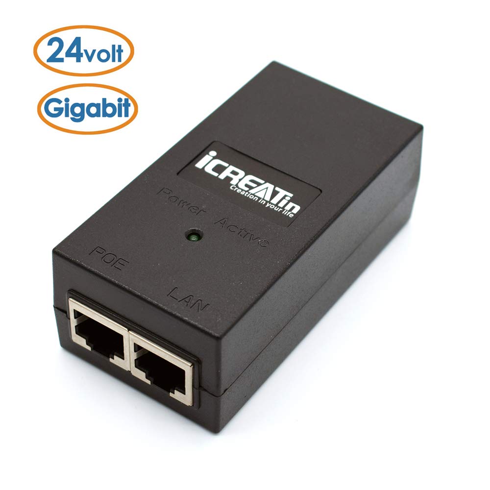 Buy iCreatin 24volt Passive Gigabit Power Over POE Injector