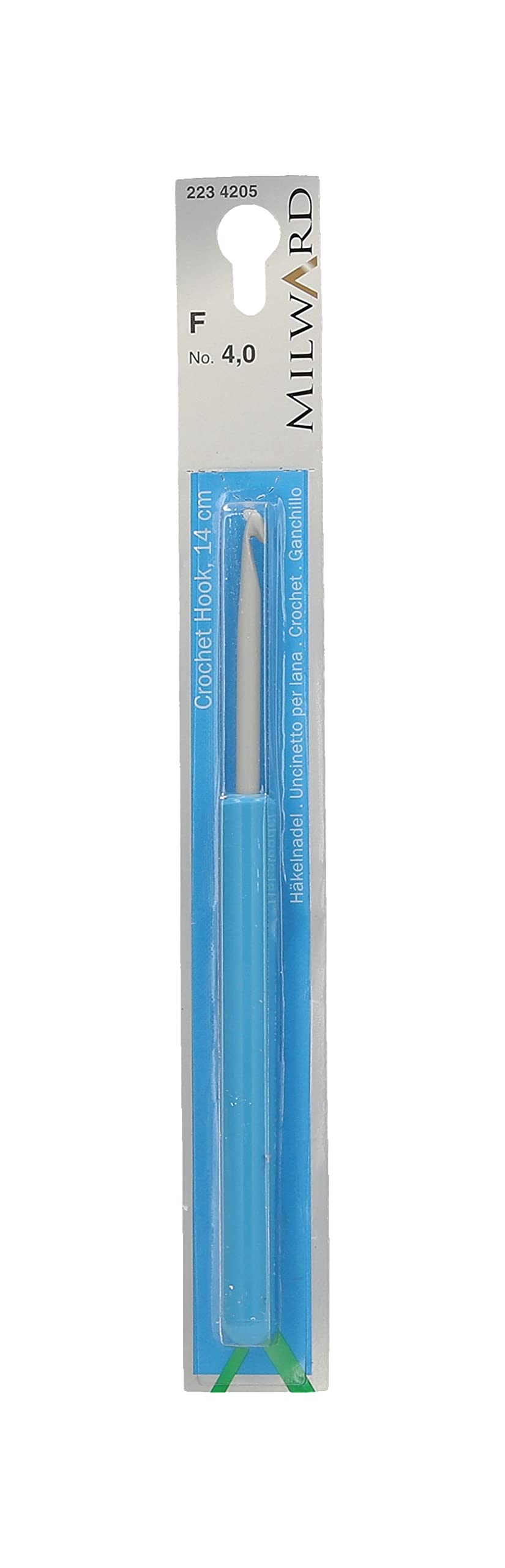 Crochet Hook for Wool with Plastic Handle, 14cm, 4.0mm