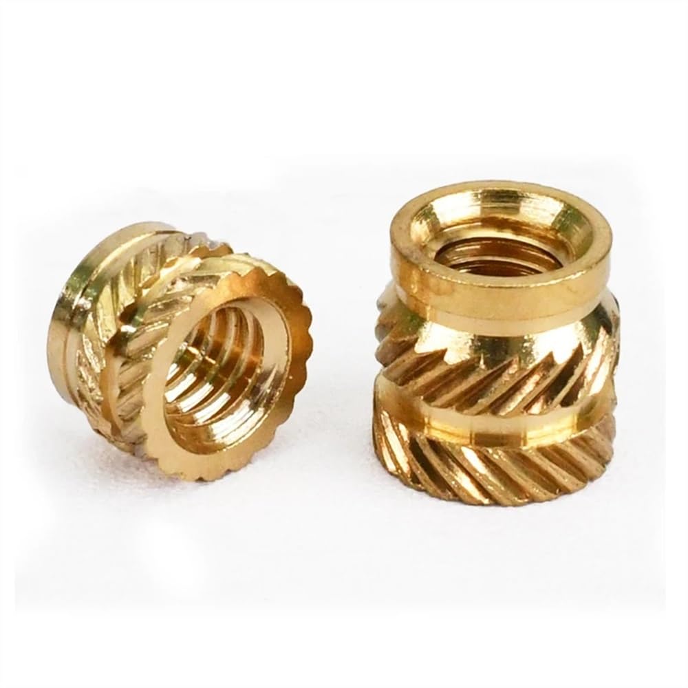Tuercas de inserción calor latón for impresora 3d, 500 Uds., doble sarga, inyección fusión en caliente, insertos roscados, tuercas M1.6M2M2.5M3M4M5M6M8M10(8MM*M4X7MM)