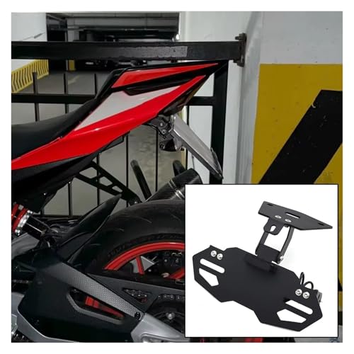 Support plaque d'immatriculation pliable et ajustable pour moto RSV4 - 2