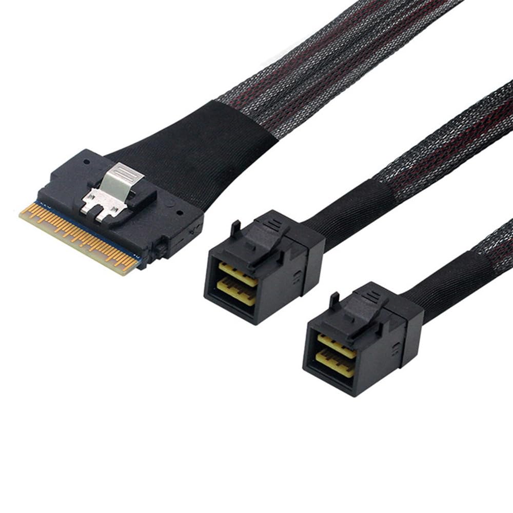 xiwai Cavo PCI-E Ultraport Slimline SAS Slim 4.0 SFF-8654 8i 74pin a doppio SFF-8643 4i Mini SAS HD cavo PCI-Express