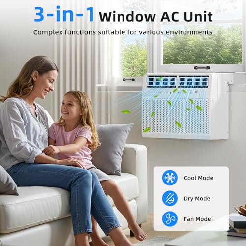Image of Antarctic Star 12,000 BTU U-Shaped Air Conditioner Window Unit Cools up to 550 Sq.ft, Ultra Quiet Window Air Conditioner with Full Window View, Energy Saving Window AC Units, Easy to install, White