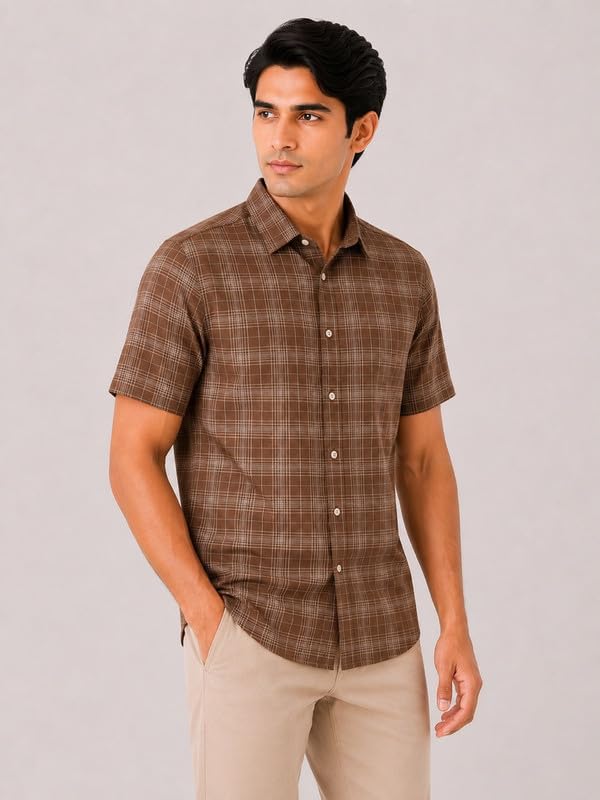 Image of Mens Half Sleeves Regular Shirt