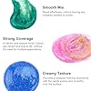 AUREUO Galaxy Glitter Acrylic Paint Set - 8 Twinkle Iridescent Colors 0.71 Fl Oz / 21ml Tubes Sparkling Art Paints for Mother's Day Crafts Decor Non-toxic Painting Supplies for Artists #3