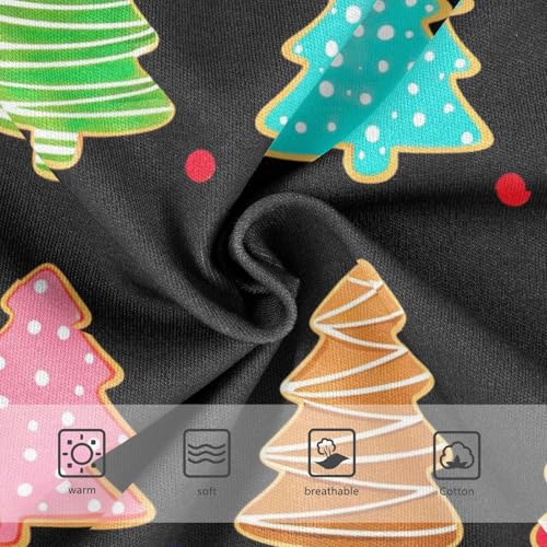 Cute Christmas Trees Cookies Black Little Girl Panties Girls Underwear Toddlers Cotton Aesthetic Briefs Kids Undies 2t3
