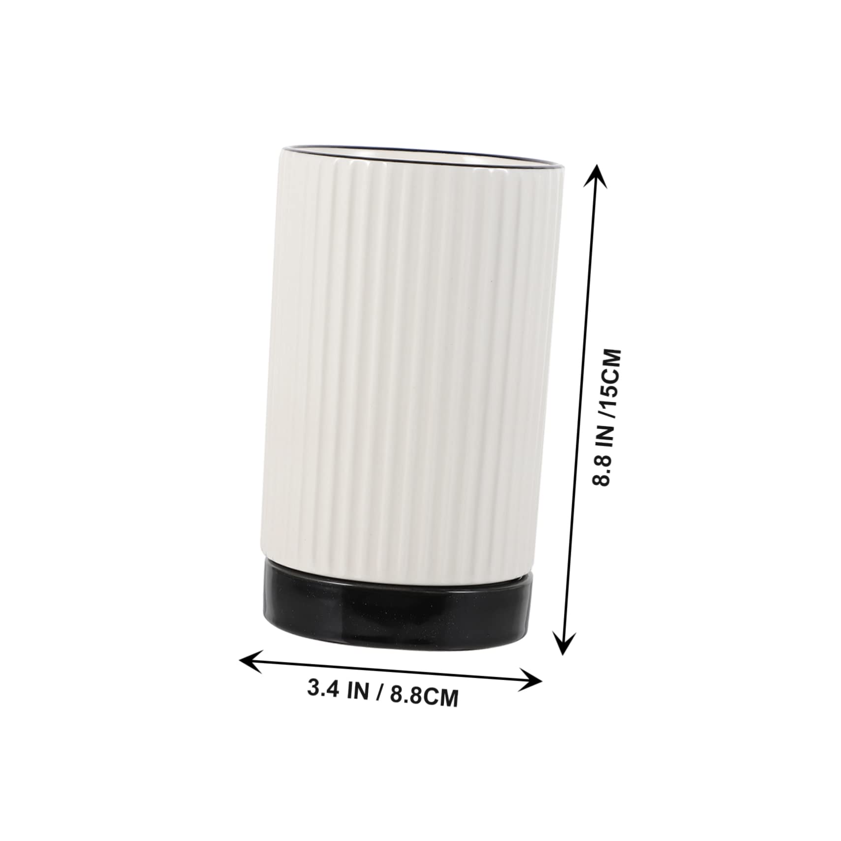 Alipis 1 PC Ceramic Chopstick Holder Multipurpose Kitchen Storage Container for Utensils White Cutlery Rack with Water Drainage System for Neat Organization