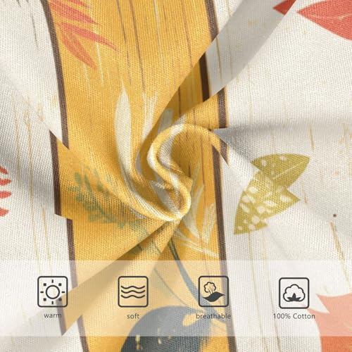 Autumn Leaf on Old White Wooden Toddler Boys' Pure Cotton Kids Underwear Cute Children Undies3