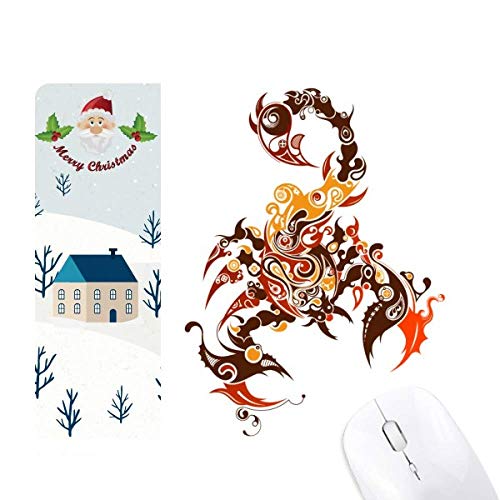 Tapis de souris scorpion cadeau de Noël original avec silhouette couleur