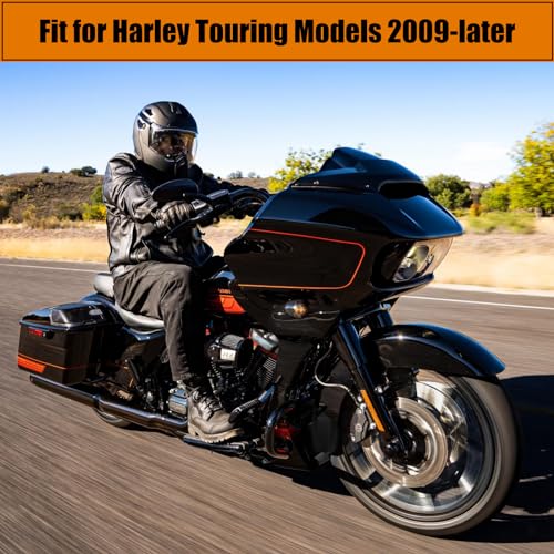 Image of 21 inch Motorcycle Front Fender Replacement Accessories for Harley Davidson Touring Road King Electra Glide Street Glide, Gloss Black Fender