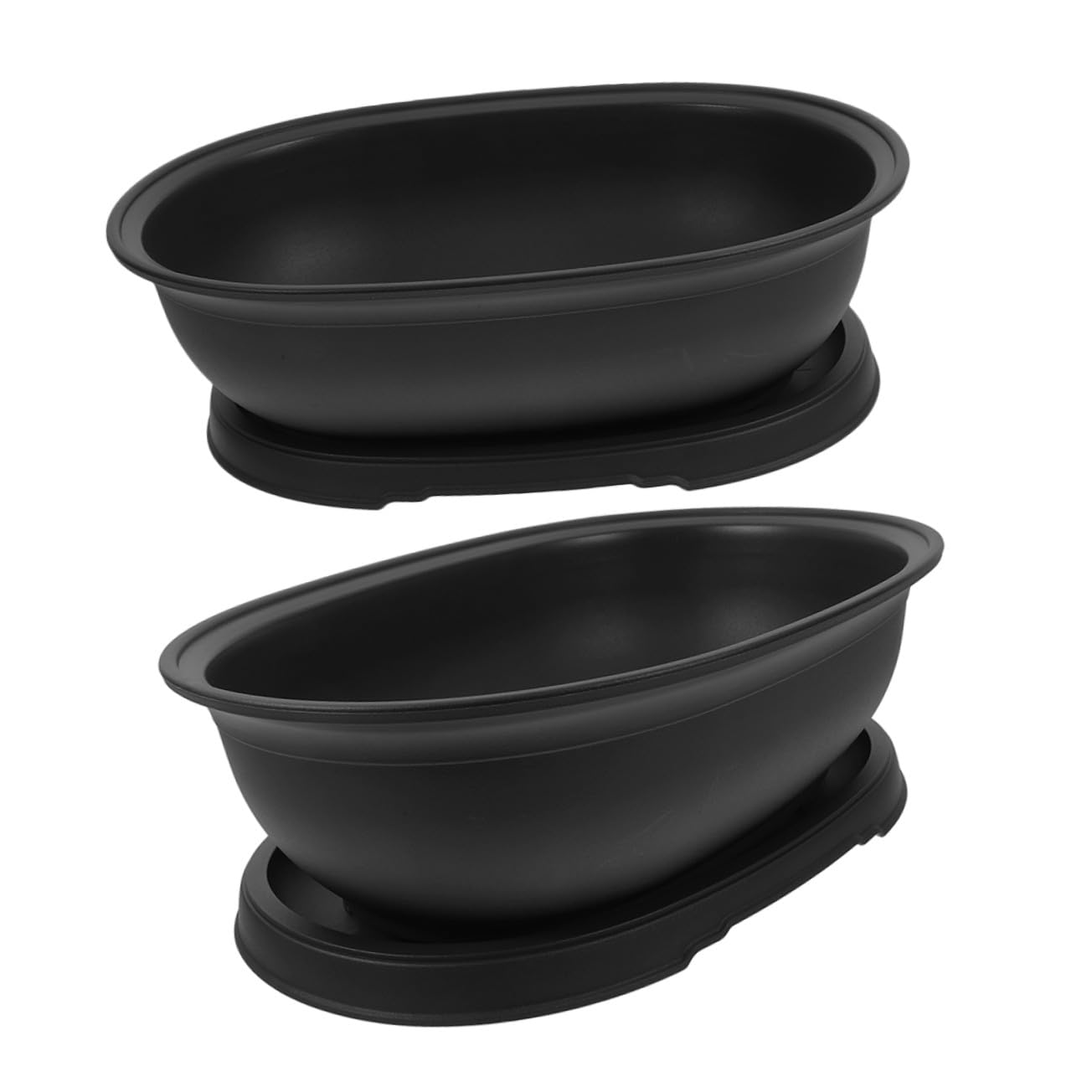 Lot de petits pots de plantation Mikikit légers et durables avec soucoupes intégrées