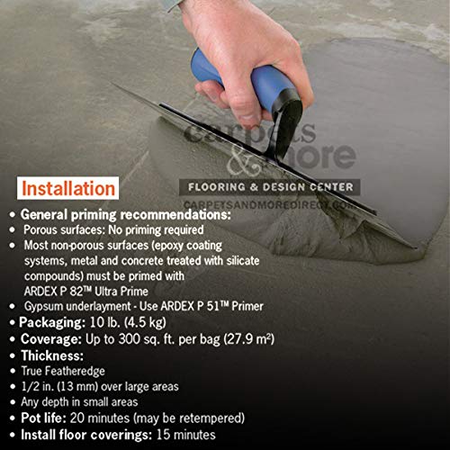 Ardex Feather Finish Grey/Gray/Gris Self-Drying Cement Based Bag 10 Lbs #TOP3