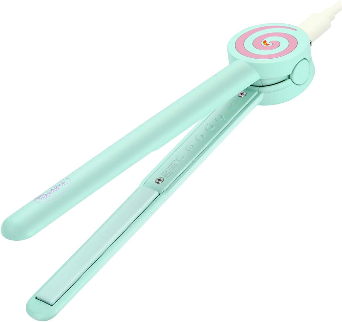 Deogra Mini Hair Straightener for Short Hair, USB Pencil Flat Iron for Pixie Haircut, 4/10 Inch Travel Size Small Straightening Iron with Tourmaline Ceramic Floating Plate, Portable Curling Iron Green