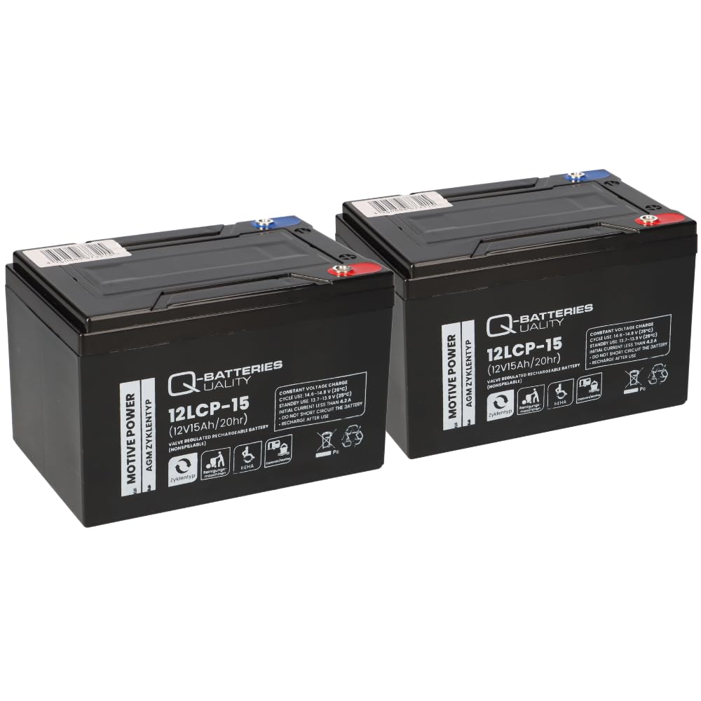 Batería compatible 24 V 15 Ah (2 x 12 V 15 Ah) E-Scooter E-Roller