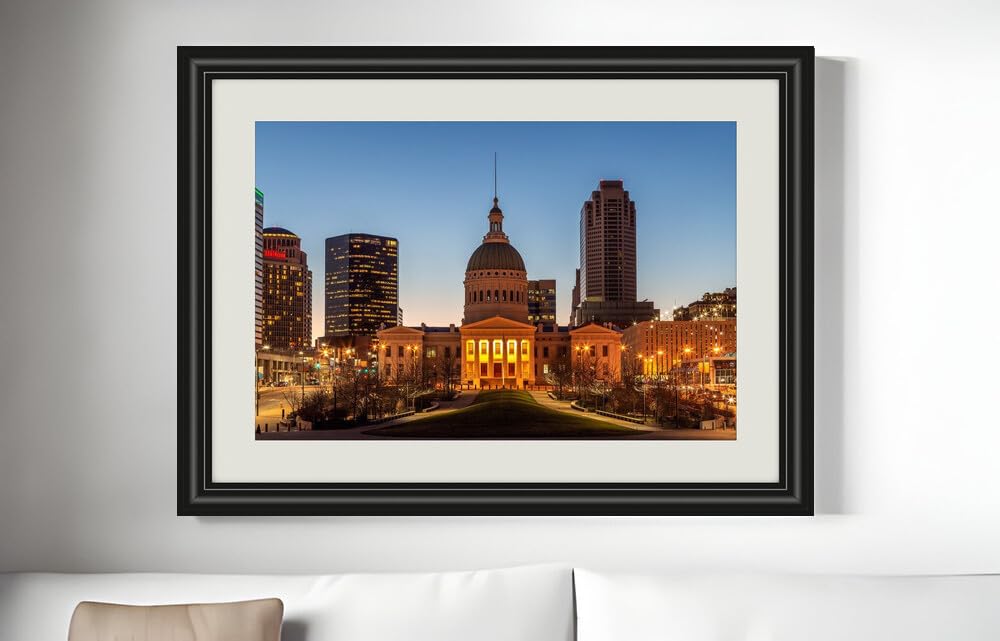 JZZF11947 USA Houses Evening Saint Louis Street Lights| Self-Adhesive Painting | Frameless