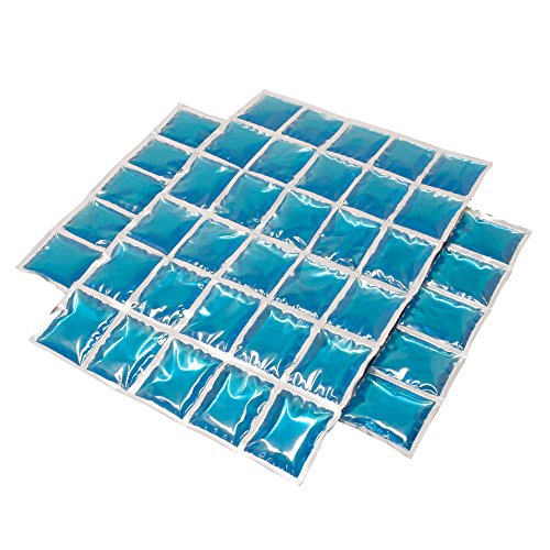 ToCi 4 x Kühlmatte 38 x 25 cm mit 30 Kühlzellen – Wiederverwendbares Kühlpad mit Kühlgel - Flexibles Coolpack als Kühlakku-Alternative für Kühltasche, Verletzungen & Sport - Kältekompresse