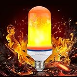 Flame Fickering LED Lights Bulbs, Sanwo LED E26 2835 LED Beads Realistic Fire Flameing Flicker Effect Light Bulb with Atmosphere Lighting Vintage for Home Holiday Decoration/Hotel/Bars(3 Models)