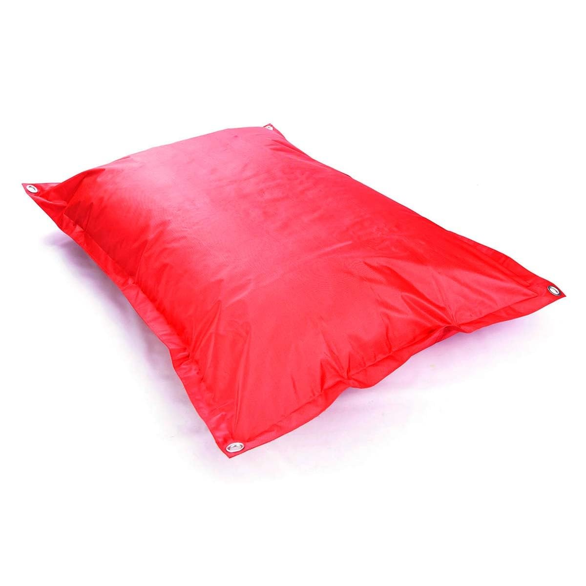 LIVEDECO - Housse Vide Pouf Géant XL Imperméable Extérieur Outdoor Rouge Iron RAW BiG52