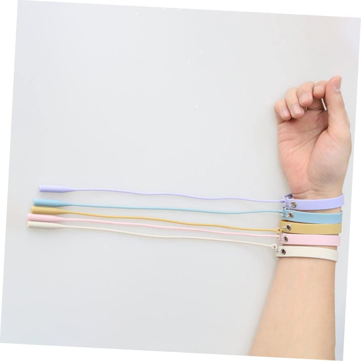 5pezzi Pinzette Per Estensioni Ciglia Con Bracciale Silicone Strumento Protettivo Per Applicatori Accessorio Pratico Per Donne Design Compatto e Portatile