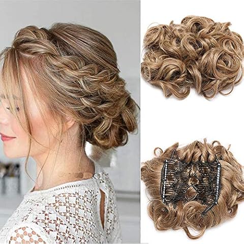 SEGO Messy Curly Bun Extension with Combs Cover