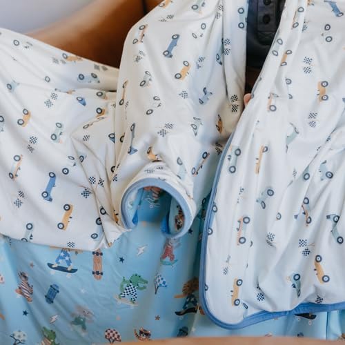 Image of Copper Pearl Jumbo 3-Layer Baby Blanket: Soft Baby Quilts for Boys and Girls | Breathable, Cozy, Toddler Blanket | Baby Quilt for Newborns | 60x72 Premium Material | Speedster