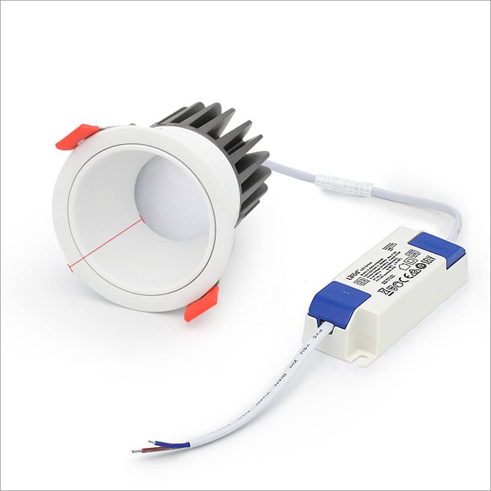 TCHAUSGZOZ 5W Recessed Ceiling Spotlight, LED Fire Rated Downlight, 500LM Warm White 3000K, IP44 for Bathroom, Kitchen, Living Room, Dining Room, Office