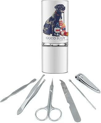 Good Buoy Boy Dog Fishing Fish Stainless Steel Manicure Pedicure Grooming Beauty Care Travel Kit