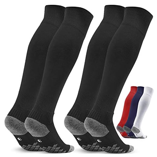 Fussballsocken Herren Stutzen Fussballstutzen - Fussballstrümpfe Stutzenstrumpf EU 35-46 – Sportsocken Trainingssocke Sockenstutzen - für Fussball, Laufen, Training (Schwarz 4)